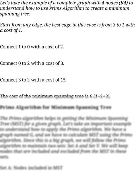 Prims Algorithm 的图像结果