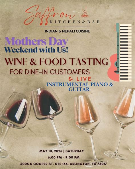 ??️ Wine Tasting Event ??️ | Saffron Kitchen and Bar | On-premises ...