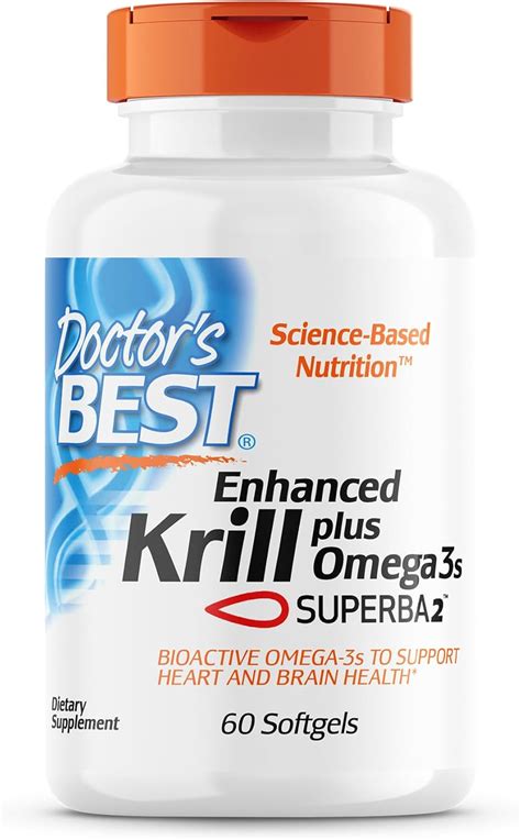 Doctor's Best Enhanced Superba Krill Plus with Omega 3s, 60 Count ...
