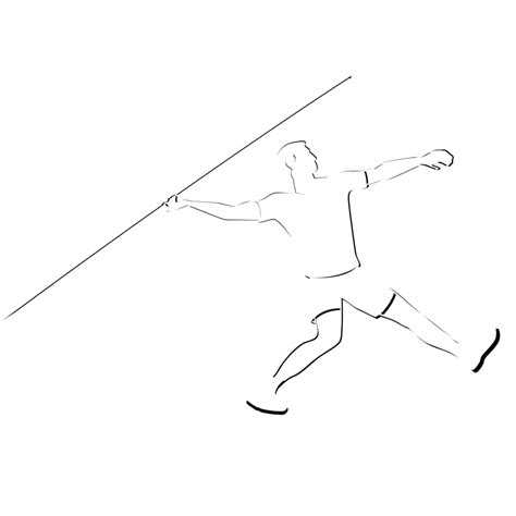 Javelin Throwing Spear Weapon Sportsman, Sports, Contour, Vector PNG ...