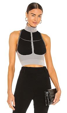 Wolford W Rib Crop Top in Black & Ash | REVOLVE