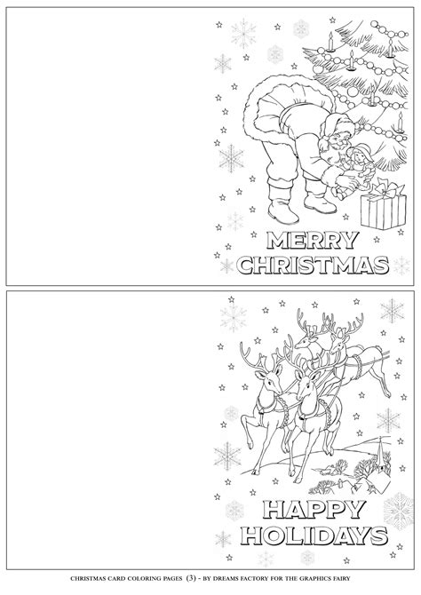 Christmas Cards To Colour Printable
