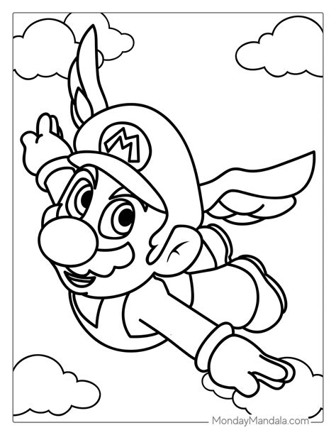 Super Mario Coloring Pages Free Printable