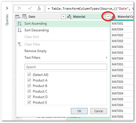 Excel Power Query Filter 的图像结果