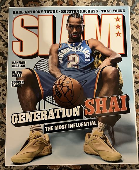 Shai Gilgeous Alexander Autograph Slam Magazine Cover 16x20