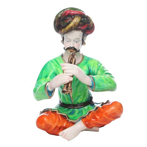 SKEPT Rajasthani Man Statue Man Playing SHEHNAI COMLETELY Handmade Poly ...
