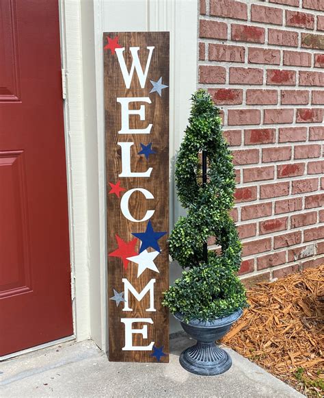 Welcome Porch Sign | Front Porch Sign | Outdoor Porch Sign - Etsy