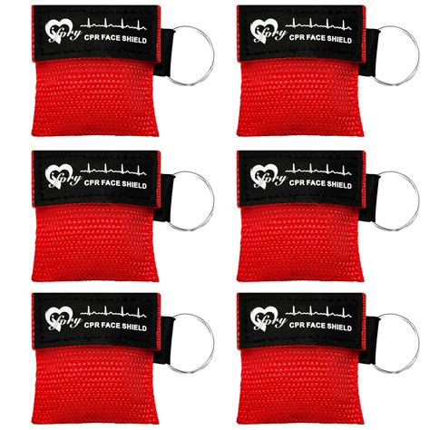 6 Counts Cpr Pocket Mask Keychain Cpr Face Shield One | Desertcart INDIA