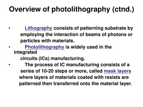 Image result for Lithography Process Basic