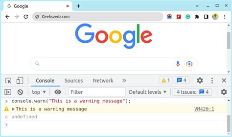 Image result for JavaScript Console Warning