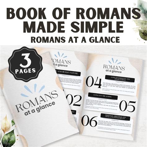 Book of Romans Made Simple: Printable Bible Study Guide, Old & New ...