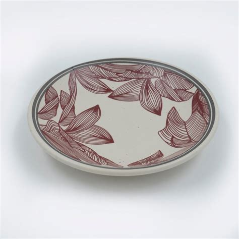 Buy Plates | Kadali Leaf Snack Plate Stoneware | Shop at The Purple ...