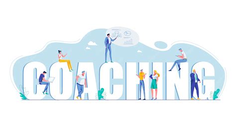 Coaching Lettres majuscules Motivation Bannière plate | Vecteur Premium