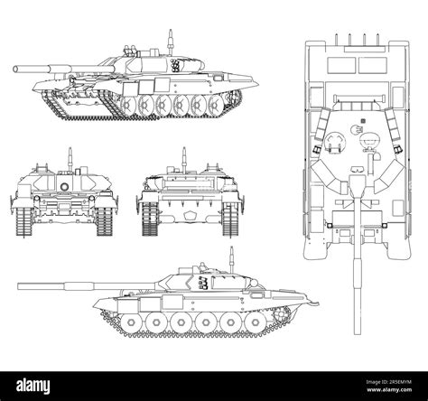 Tank Drawing Side View 的图像结果