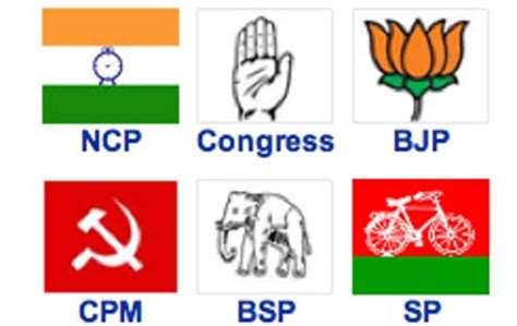 The election symbols of any four political parties that participated in ...