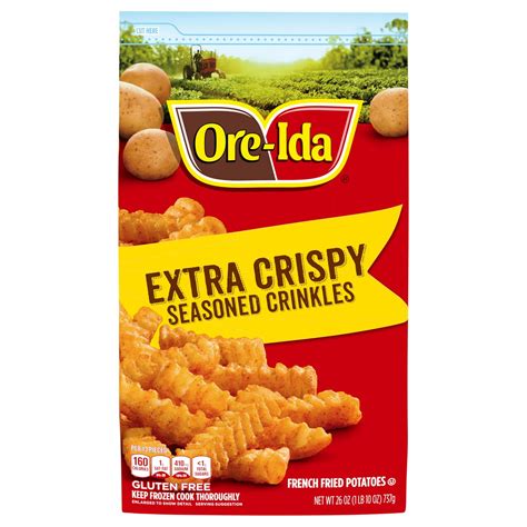 Ore-Ida Extra Crispy Seasoned Crinkles French Fries Fried Frozen ...