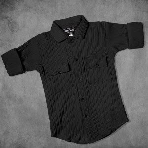 Lolark Boys Self Design Casual Black Shirt - Buy Lolark Boys Self ...