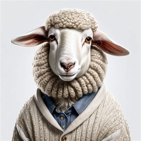 Premium Photo | Sheep in human clothes Anthropomorphic animals background
