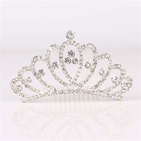 Yoolo Children Large Hair Comb Tiara Crown Zinc Alloy Rhinestone ...