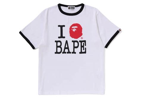 Bape I Love Bape Tee White/Black – Kicks Machine