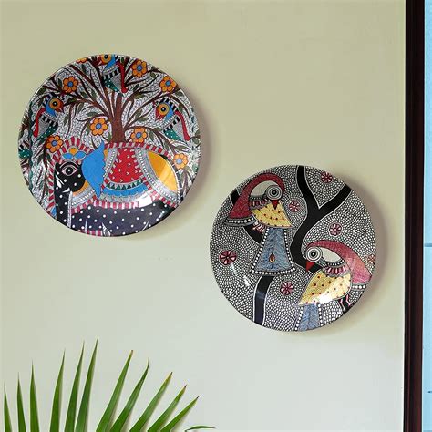 Buy JSS Art Madhubani Handicraft Wall Hanging Ceramic Decorative Combo ...