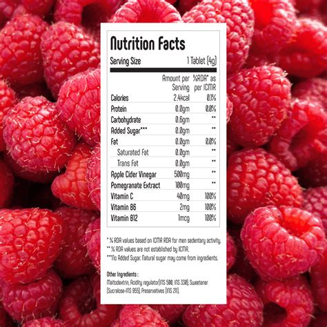 ACVSTRX Apple Cider Vinegar Tablets (Raspberry 20 Tabs) - Anisue ...