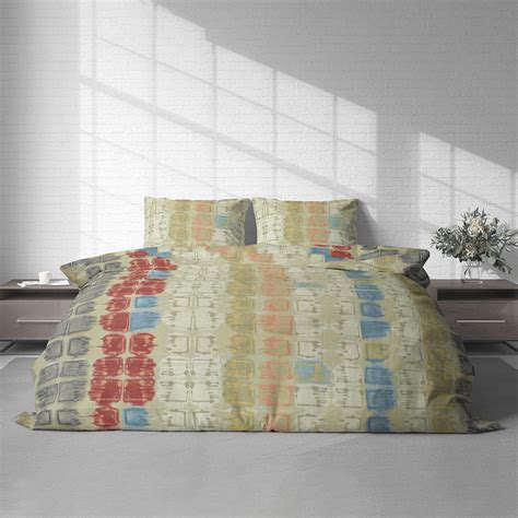 Vintana Pixel Cotton King Size Abstract Digital Print Bedsheet (108 x