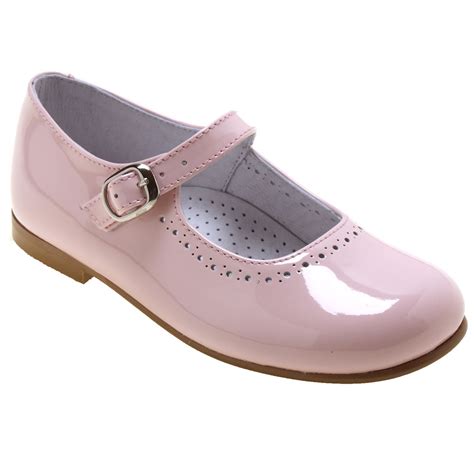 Girls Pink Patent Mary Jane Shoes | Cachet Kids