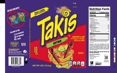 Takis Nutrition Label