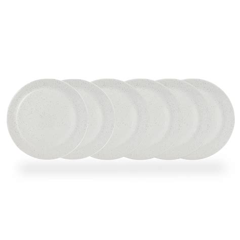 Buy CURATEHOMES Hand-Painted Dotted White Ceramic Plates for Dinner ...