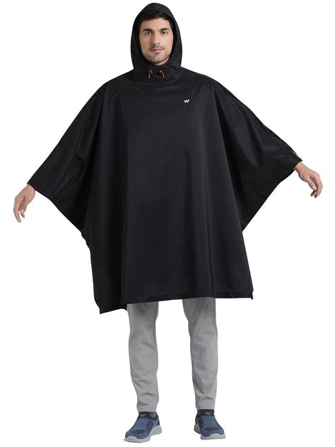 Buy Men HYPADRY™ Solid Rain Poncho Black Online | Wildcraft