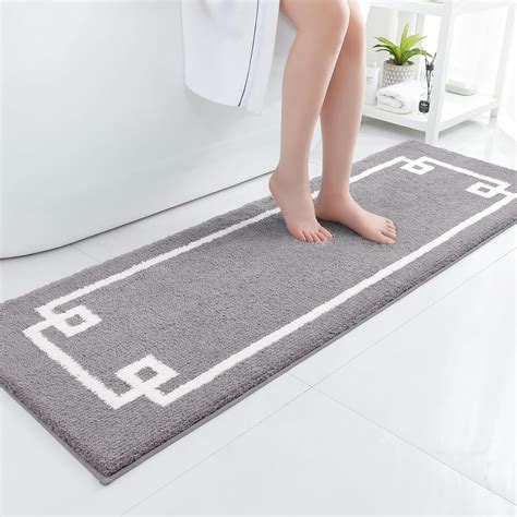 Amazon.com: HOMEIDEAS Bathroom Runner Rugs, Soft and Water Absorbent ...