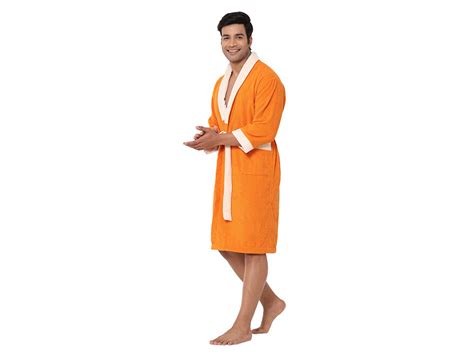 Orange Pepper/I 100% Cotton Bath Robe - Cloudz By Spaces