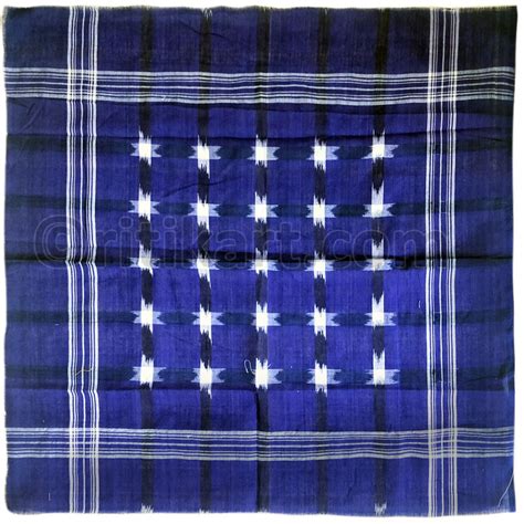 Buy Blue Cotton Sambalpuri Rumal with 25 Stars (Size 24 inch) - Ritikart