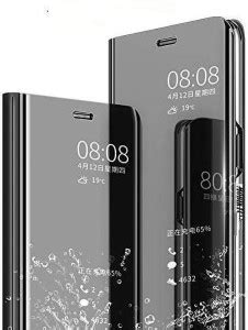 LINASO Flip Cover for Galaxy J7 PRO Luxury Clear View Mirror Case ...
