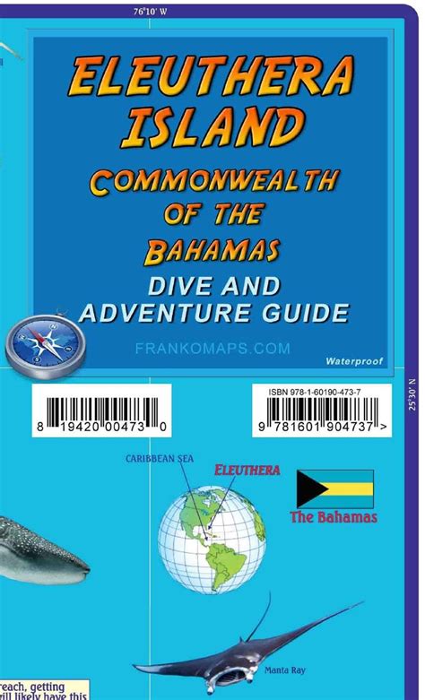 Buy Eleuthera Island Dive & Adventure Map Bahamas Franko Maps Online at ...
