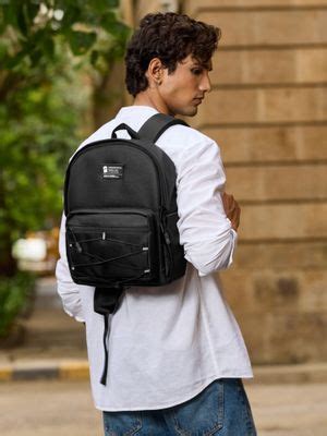 Buy The Souled Store Sleek Black Mini Unisex Mini Backpack Online