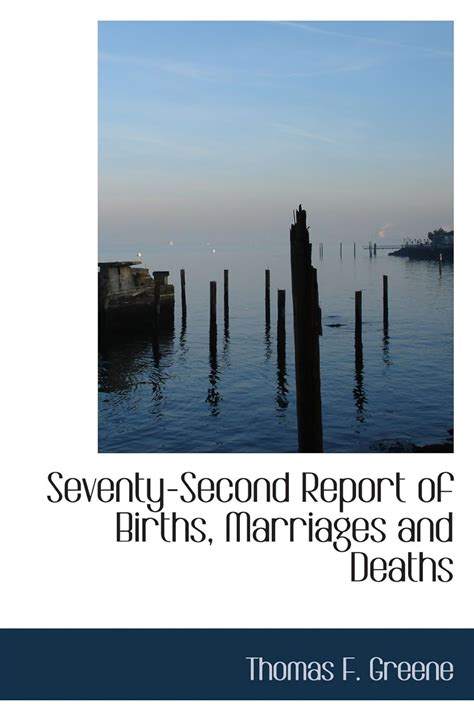 Seventy-Second Report of Births, Marriages and Deaths : Amazon.in: Books