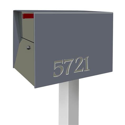 Modern Mailbox | Locking Package Dropbox Designer Gray - TedStuff.com
