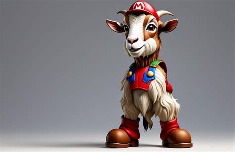 Anthropomorphic goat character isolated on background | Premium AI ...