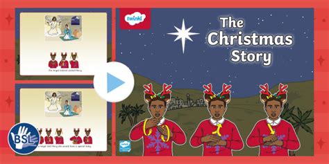 The Christmas Story BSL Signed Story (teacher made) - Twinkl