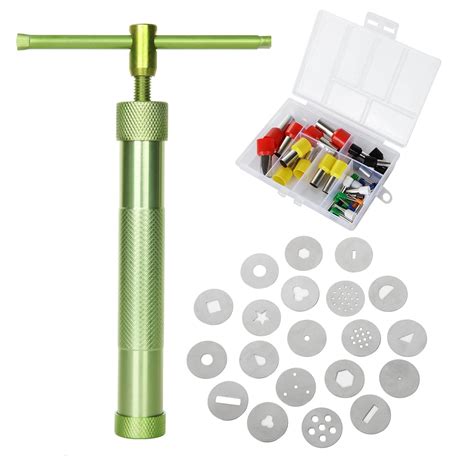 FVIEXE 1PCS Clay Extruder Kit, Polymer Clay Extruder Tool with 20 ...