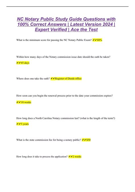 Image result for Notary Test NC Study Guide