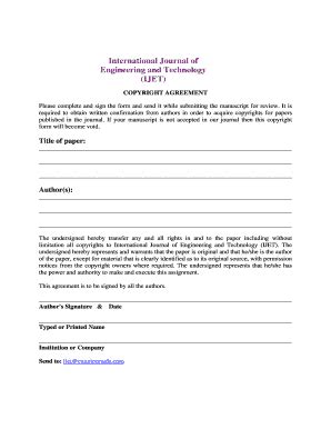 Copyright Transfer Form - Engg Journals Publications - Fill and Sign ...