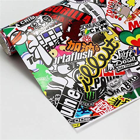 60" x 20" Panda JDM CARTOON Car Sticker GRAFFITI BOMB WRAP SHEET DECAL ...
