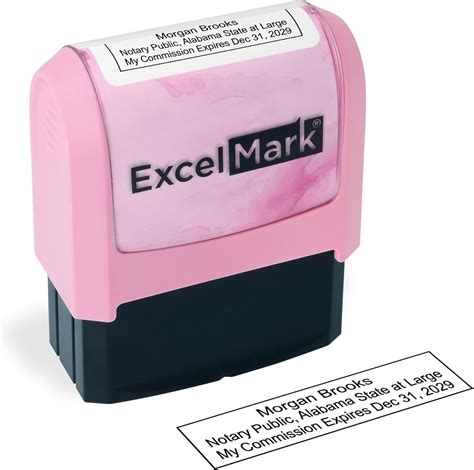 Amazon.com: ExcelMark Self Inking Notary Stamp - Official State Seal ...