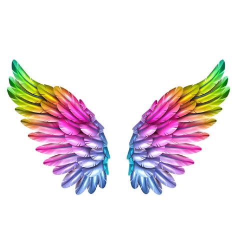 Amaonm Removable 3D Colorful Wings Wall Stickers DIY PVC Home Wall ...