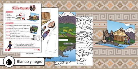 Diorama para niños: Maqueta pueblo Mapuche (teacher made)