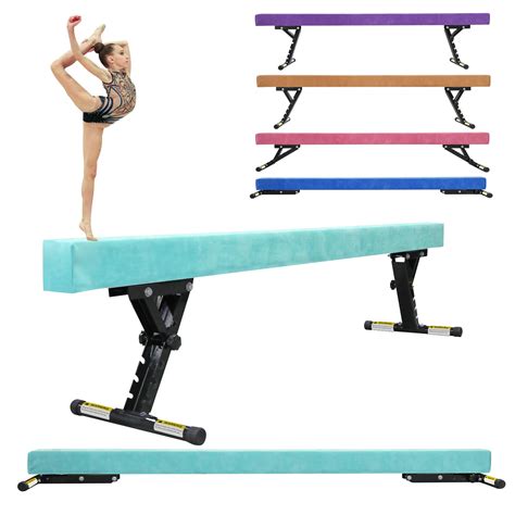 Adjustable Balance Beam 8ft, High and Lower Floor Beam Gymnastics ...