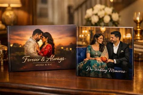Get Wedding Photo Books (Golden) | Custom Albums Printo.in
